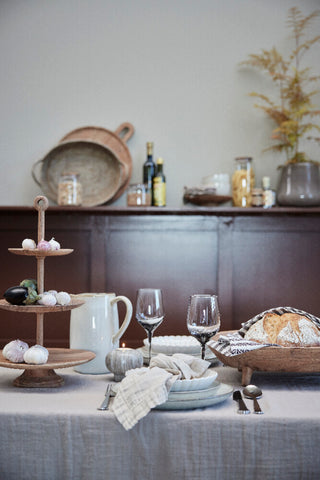 Merle opsats H44 cm. natur acacietræ