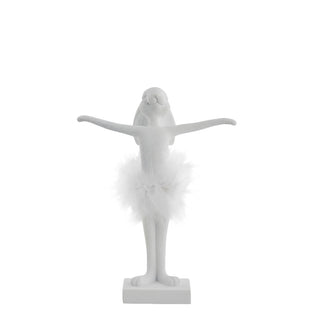 Semilla Easter bunny with feathers 26.5 cm. white