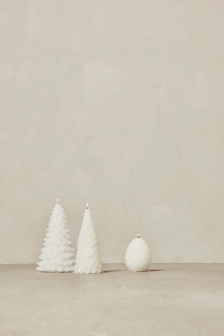 Trelia Christmas tree candle H22cm white