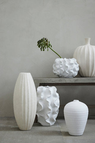 Esme vase H51 cm. off white