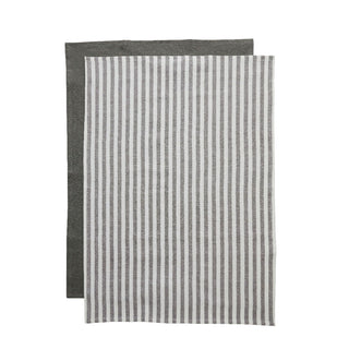 Estrille 2 stk. viskestykker 70x50 cm. grå 100% bomuld