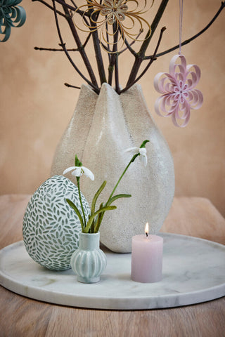 Dehmira mini vase keramik H7,2 cm støvet grøn