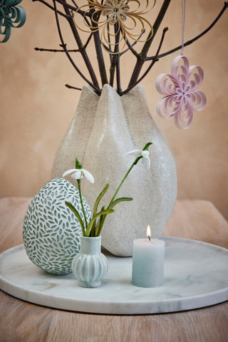 Dehmira mini vase keramik H7,2 cm støvet grøn