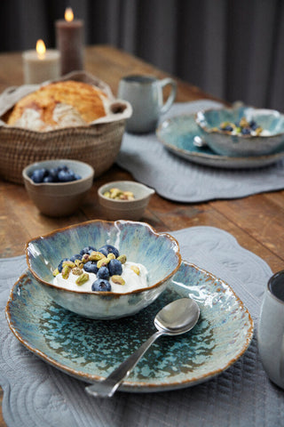 Estrid dækkeserviet 48,5x33,5 cm. grå 100% bomuld