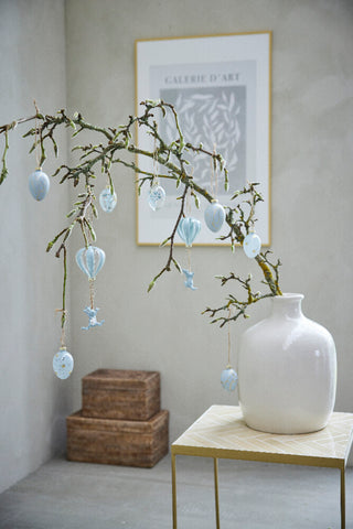 Felua Easter pendant Glass light blue 7 cm.