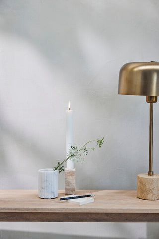 Travina candle holder 11.5 cm. true marble