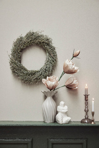 Helissia dekorasjon H17,5 cm. hvit keramikk