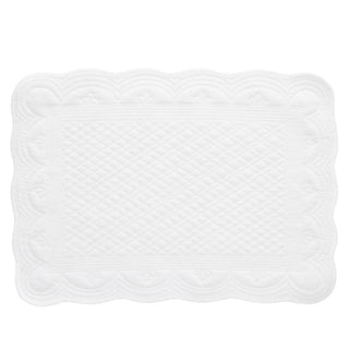 Estrid dækkeserviet 48,5x33,5 cm. hvid 100% bomuld