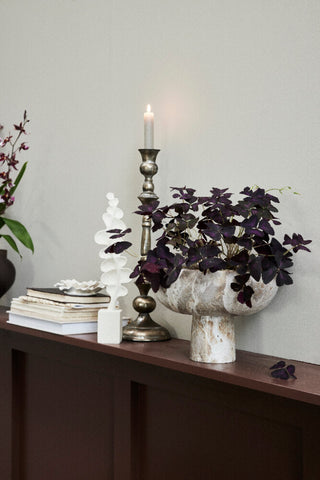 Sille dekoration H33 cm. råhvid