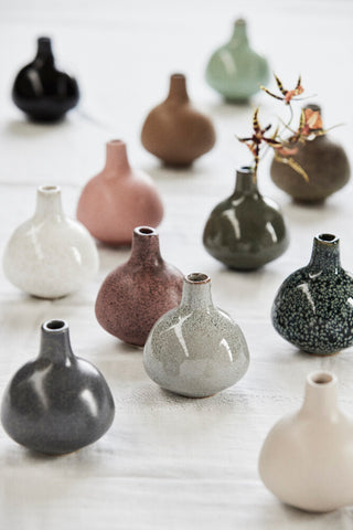 Helene vase okker keramik H9 cm