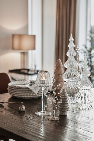 Ingrid lyseslukker 25 cm. lys gull jern