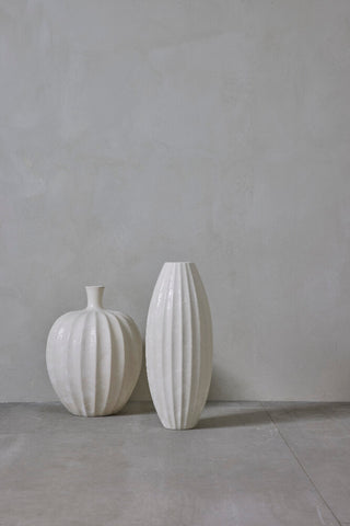 Esme vase H51 cm. off white