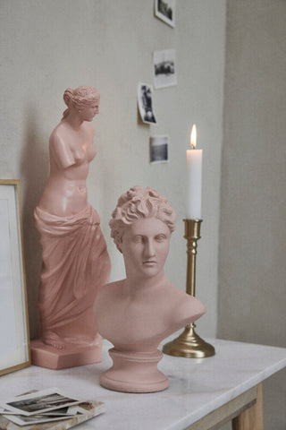 Statia sculpture H46.2 cm. pink