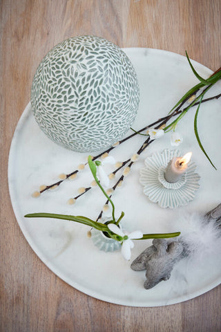 Dehmira mini vase keramik H7,2 cm støvet grøn